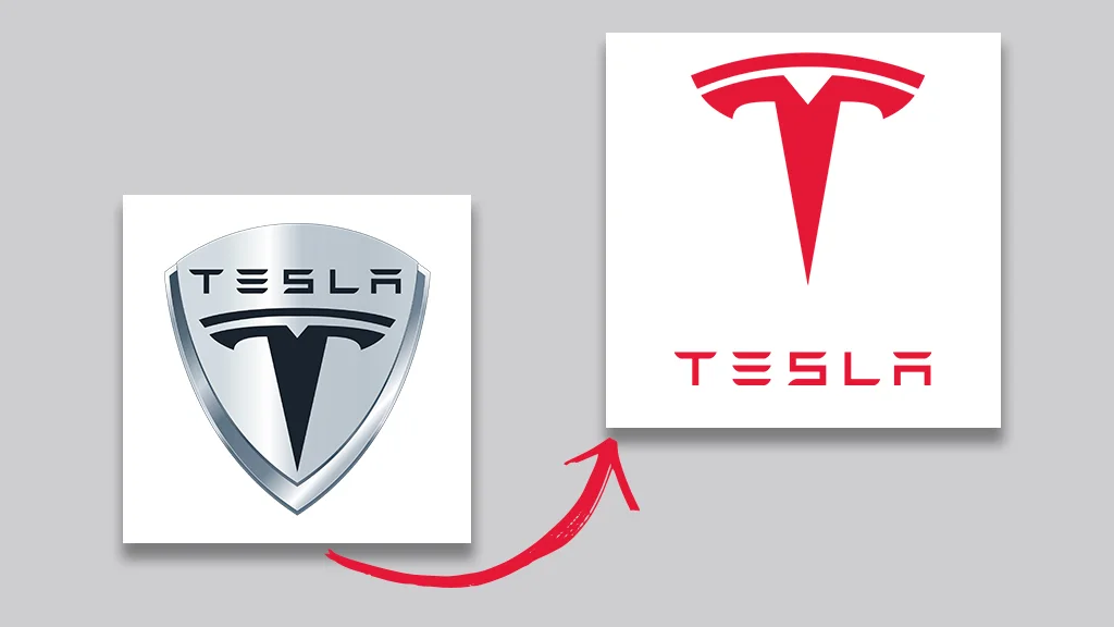 tesla зміна logo